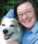 Moxie author Cara Armstrong with her dog, Poppy.