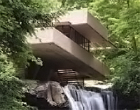 Fallingwater’s southwest elevation provides
a spectacular view in the summertime.