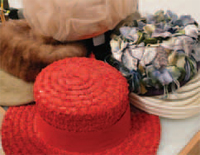 Hats purchased at the Kaufmann’s
Department Store ready to be exhibited.