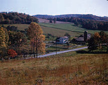 A view of the Tissue house and The Barn
towards Laurel Ridge.