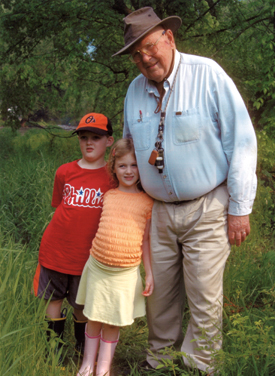 Dr. Blakeslee enjoyed fishing 
with his grandchildren, 
Andrew and Grace.
