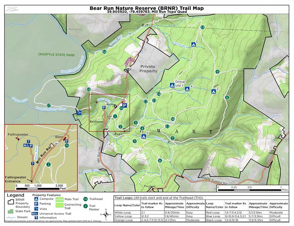 Bear Run Nature Reserve MAP