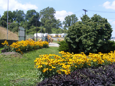Route 837 & Maple Avenue community flower garden, Clairton, Allegheny County