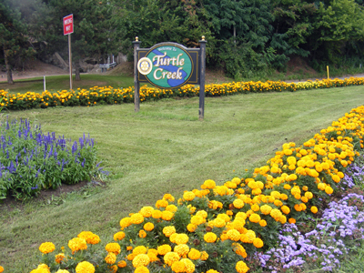 Triboro Expressway & Electric Avenue community flower garden, East Pittsburgh/Turtle Creek