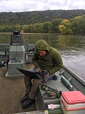 WPC watershed conservation staff working along the Allegheny River as part of the Kinzua Dam release in 2018.