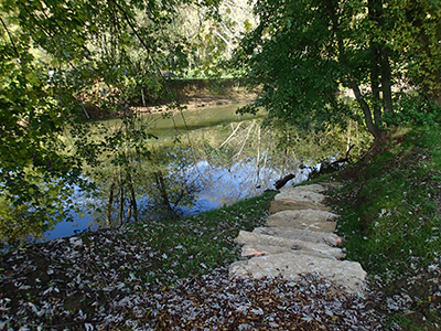 One of the WEstern Pennsylvania Conservancy's Canoe Access Development Fund sites on the Connoquenessing Creek in Butler Coutny, PA.