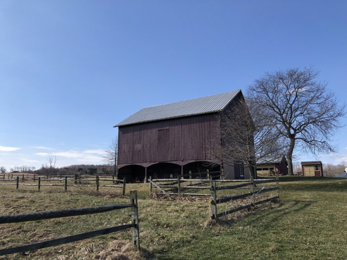 Barn and pasture on a WPC protected farm in Westmoreland County