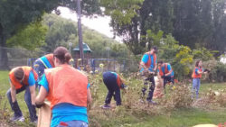 Photo of volunteers at a garden clean-up