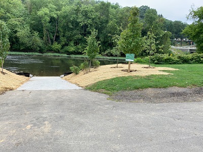 WPC-funded canoe access site on French Creek in Meadville, Pa. 