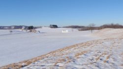 Photo of Miller Esker Natural Area farm in winter