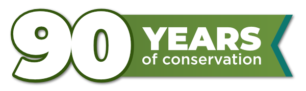 Logo for 90 years of Conservation at Western Pennsylvania Conservancy