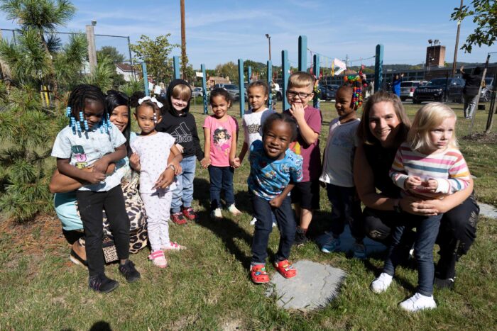 Students at PPS Chartiers Early Childhood Center Welcome New Outdoor Classroom_Photo Courtesy of Jason Cohn-Pittsburgh Public Schools