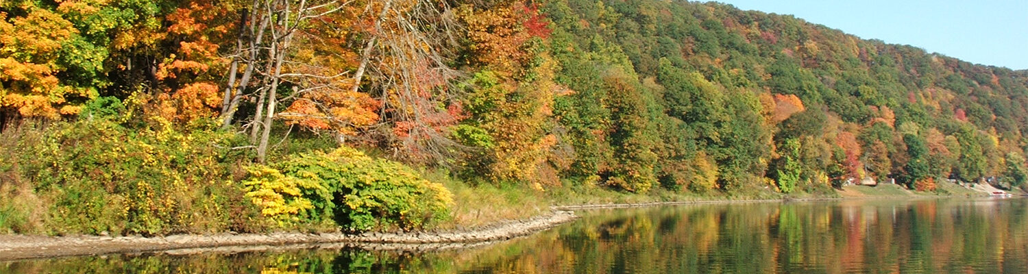 Allegheny river in the fall