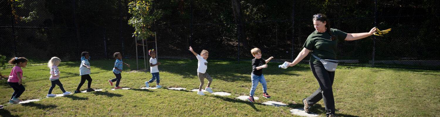 Chartiers ECC riboon cutting children's activity