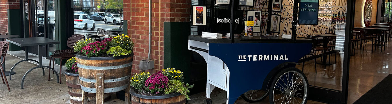 Image of fall planters at the Terminal in Station Square in Pittsburgh